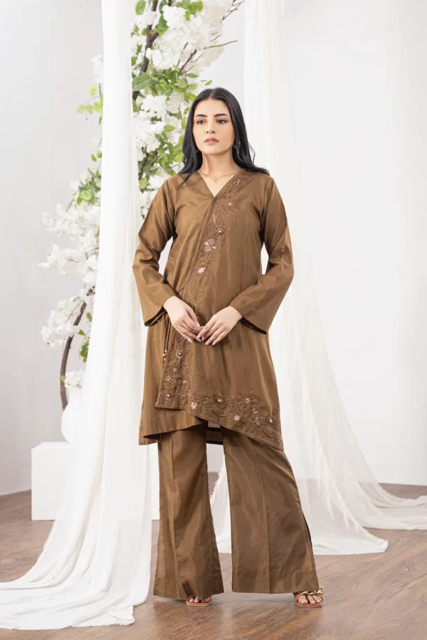 Antique Silk 2pc Stitched Suit