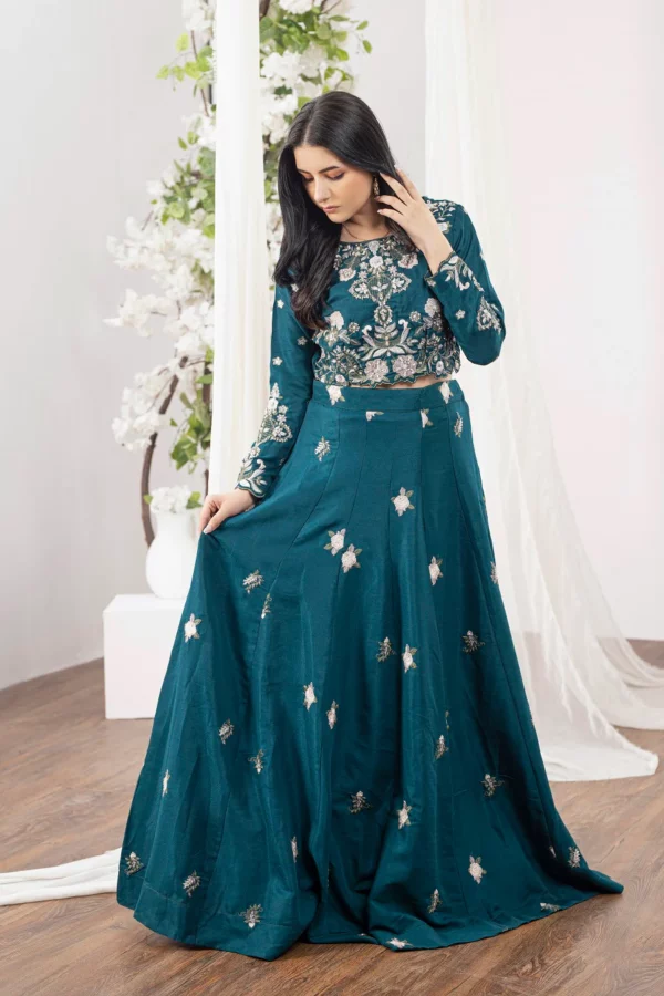 Sea Green Lahnga Choli Stitched Suit